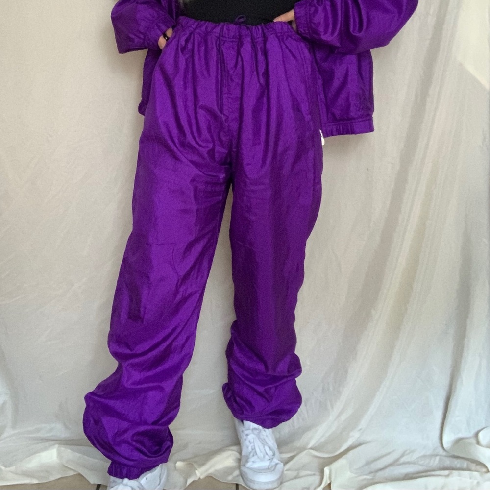 VTG USA Olympic purple windbreaker pant jacket set - Picture 5 of 8